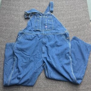 Big Smith Bib Overalls 52x32 Mens Farmer Carpenter Denim Blue Jeans 2014